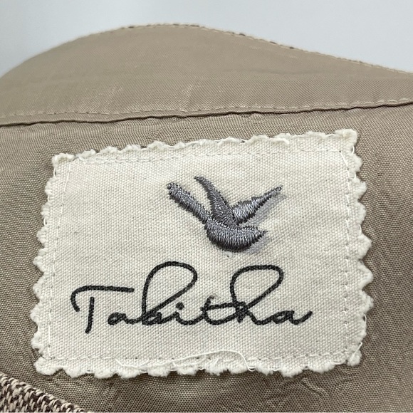 Anthropologie Preppy Tabitha Linen Tweed Knee Length Fairy Naturecore Skirt 4 - Picture 7 of 7